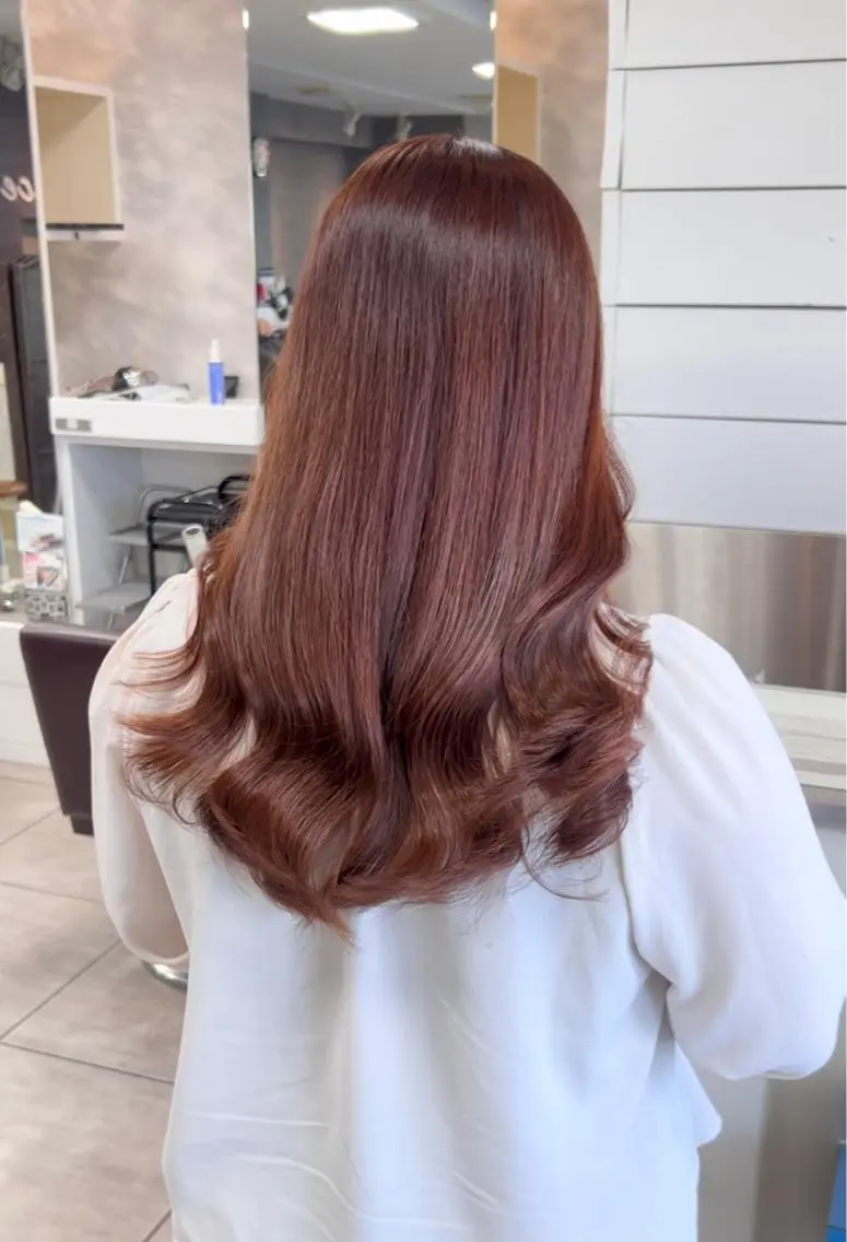 セミロング カット ヘアカラー 🫧艶髪カラー🫧 森本くるみのヘアスタイル