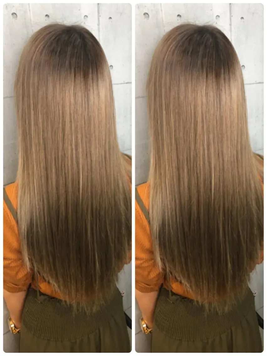 ロング カラー 金沢 広美のヘアスタイル