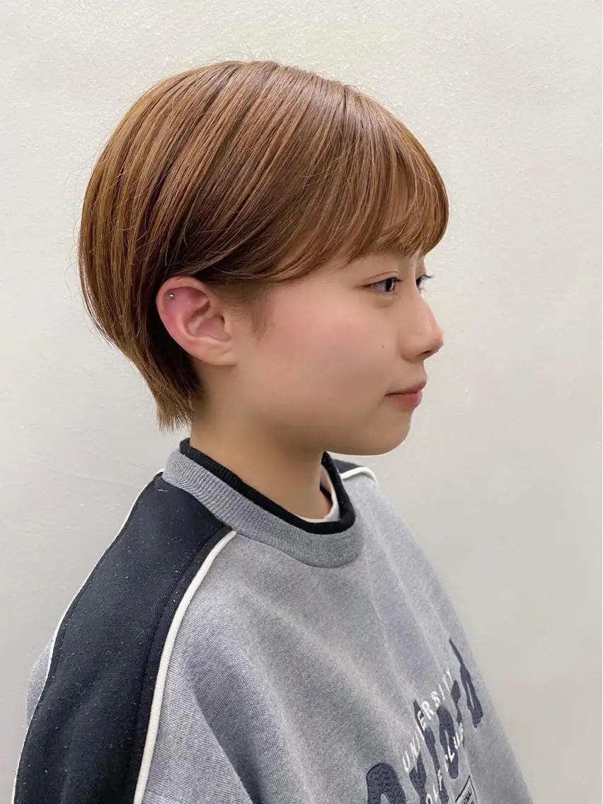 ショート カラー 似合わせレイヤー/ ケアパーマ/高倉のヘアスタイル