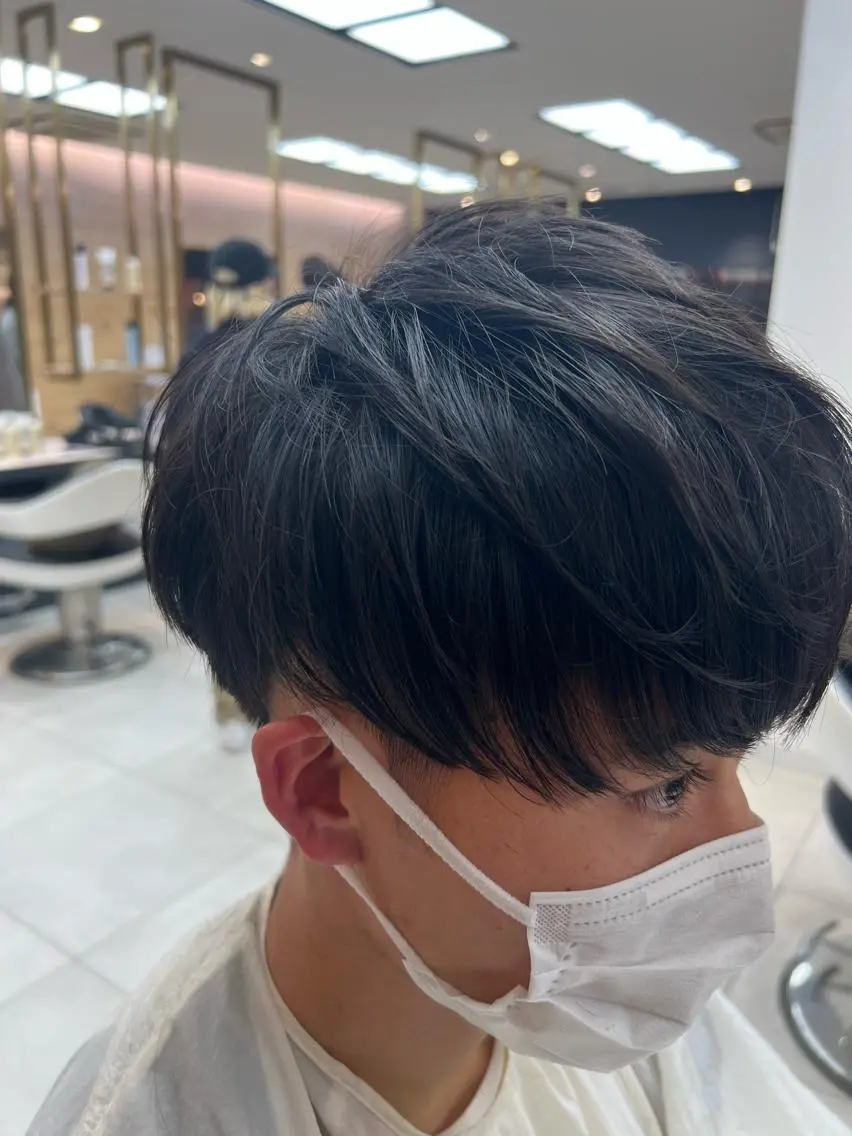 メンズ マッシュ 刈り上げ カット ヘアセット 古山 侑東 /シャドウパーマのヘアスタイル