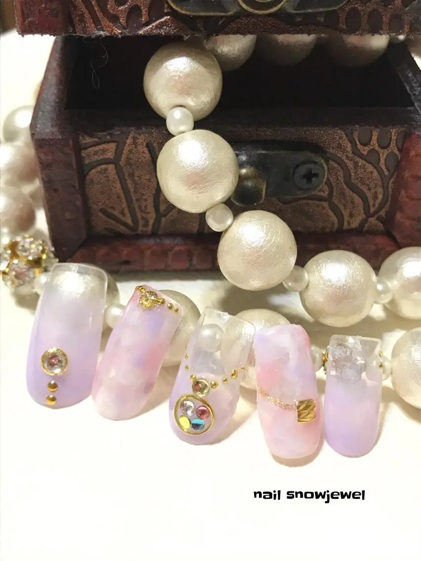 ネイル パープル nail snowjewelのネイルデザイン