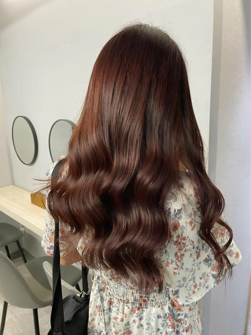 ロング カット ヘアカラー トリートメント 韓国レイヤー🇰🇷 美髪縮毛矯正🫧拓海のヘアスタイル