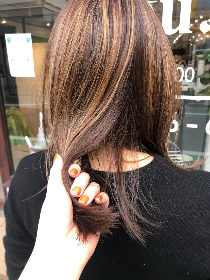 カラー ハイライトカラー デザイン特化ブリーチ 堀江美容室/ぱぴのヘアスタイル