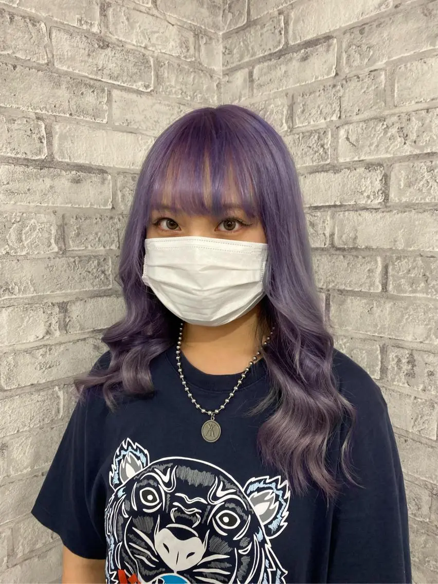 セミロング カラー パーマ ヘアアレンジ メンズ キッズ ネイル マツエク・マツパ アイブロウ 似合わせカラー♡髪質 改善🎀サトカ🍒のヘアスタイル