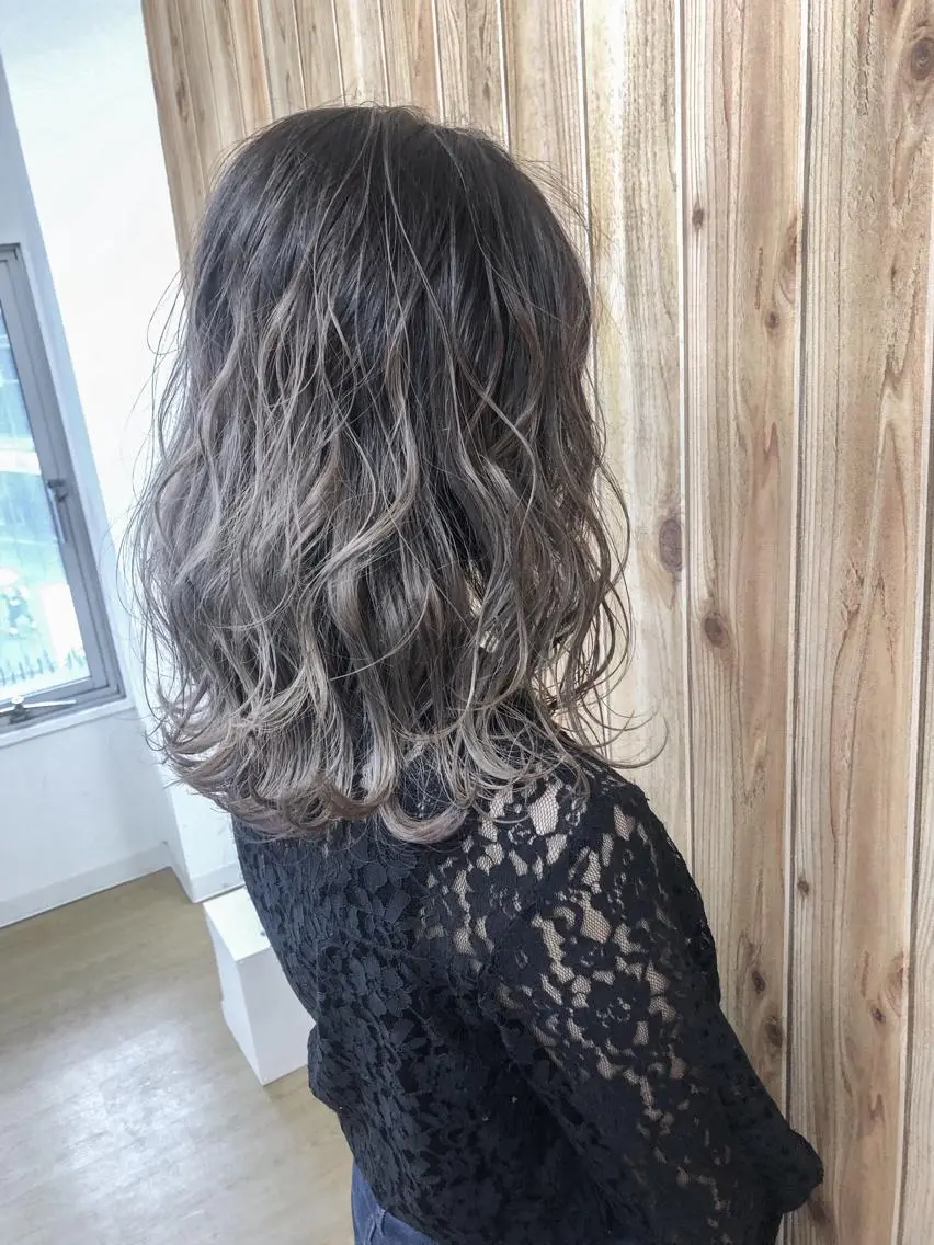 ミディアム カラー カット ヘアカラー レイヤーカット× 髪質改善たもりのヘアスタイル