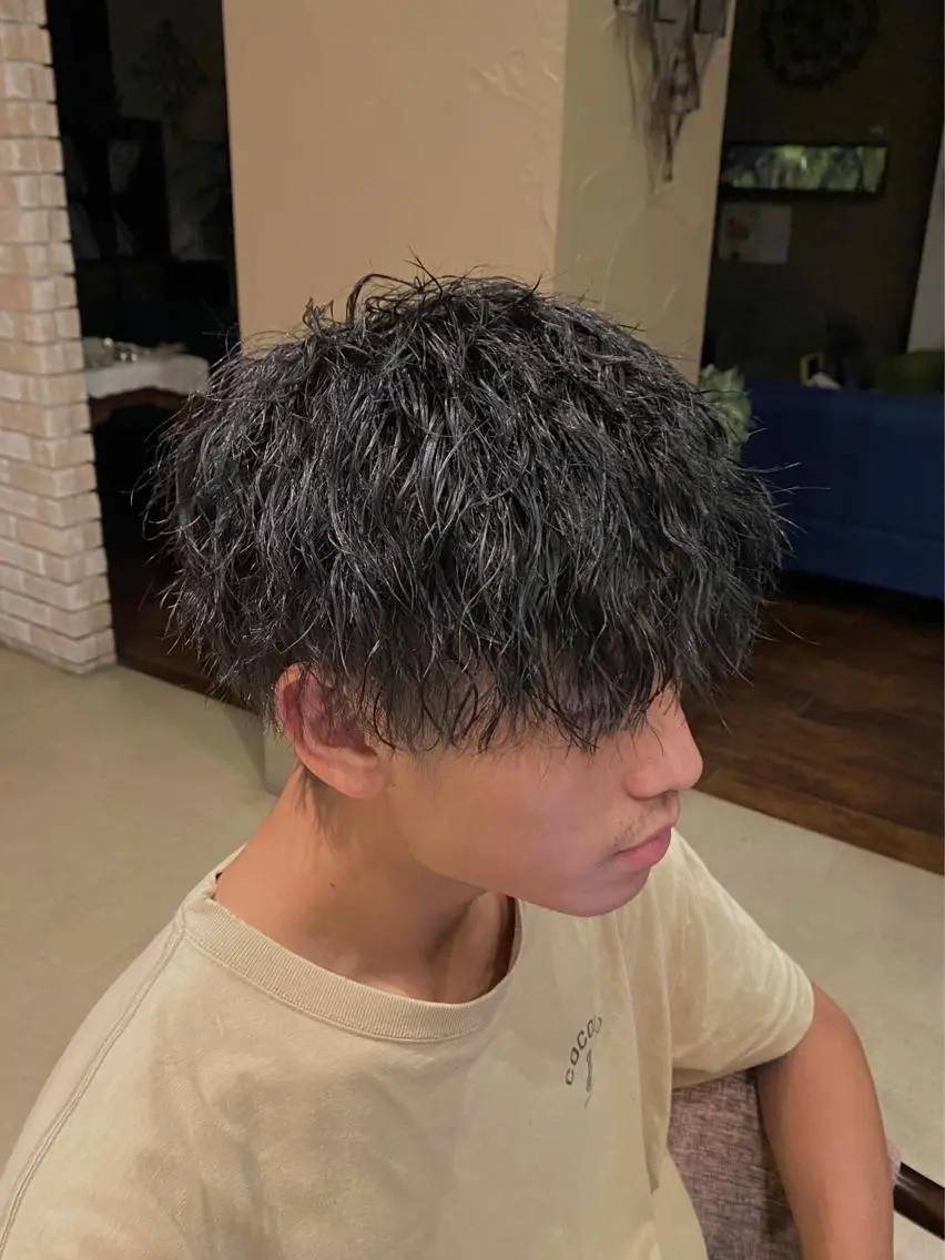 ショート パーマ メンズ メンズパーマ カット パーマ biss flare /seyoのヘアスタイル