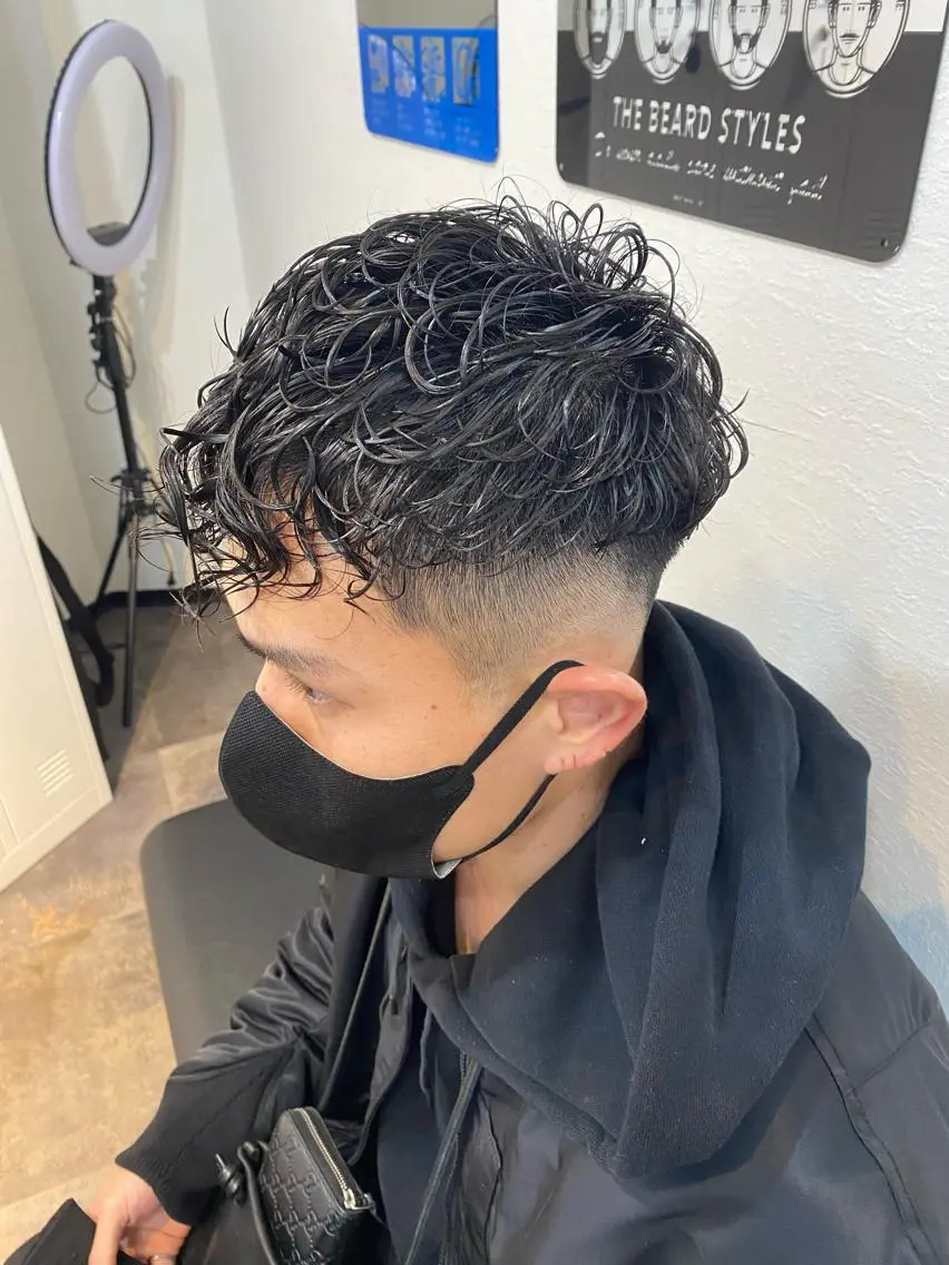 ショート パーマ メンズ ⭐️エクステ指名 No.1⭐️高頭のヘアスタイル