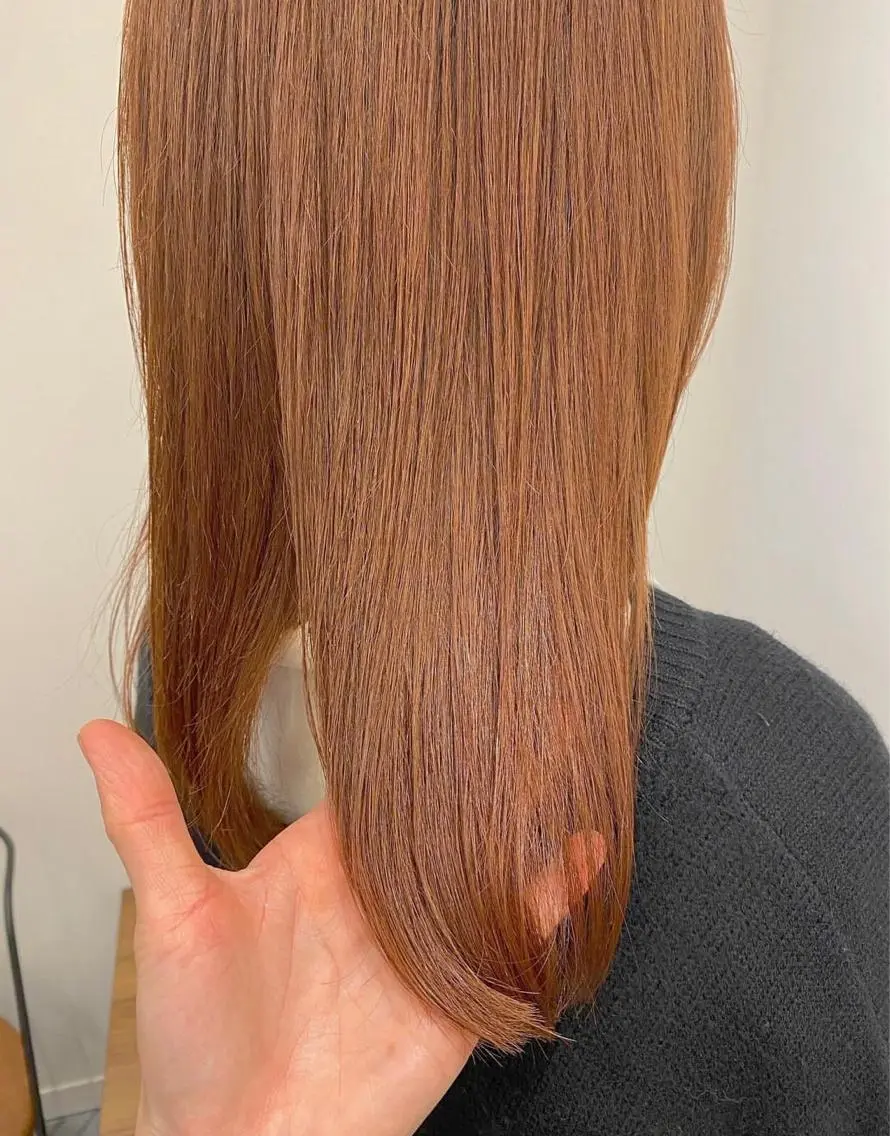 ロング カラー オレンジ 池袋 🌼nana🌼のヘアスタイル