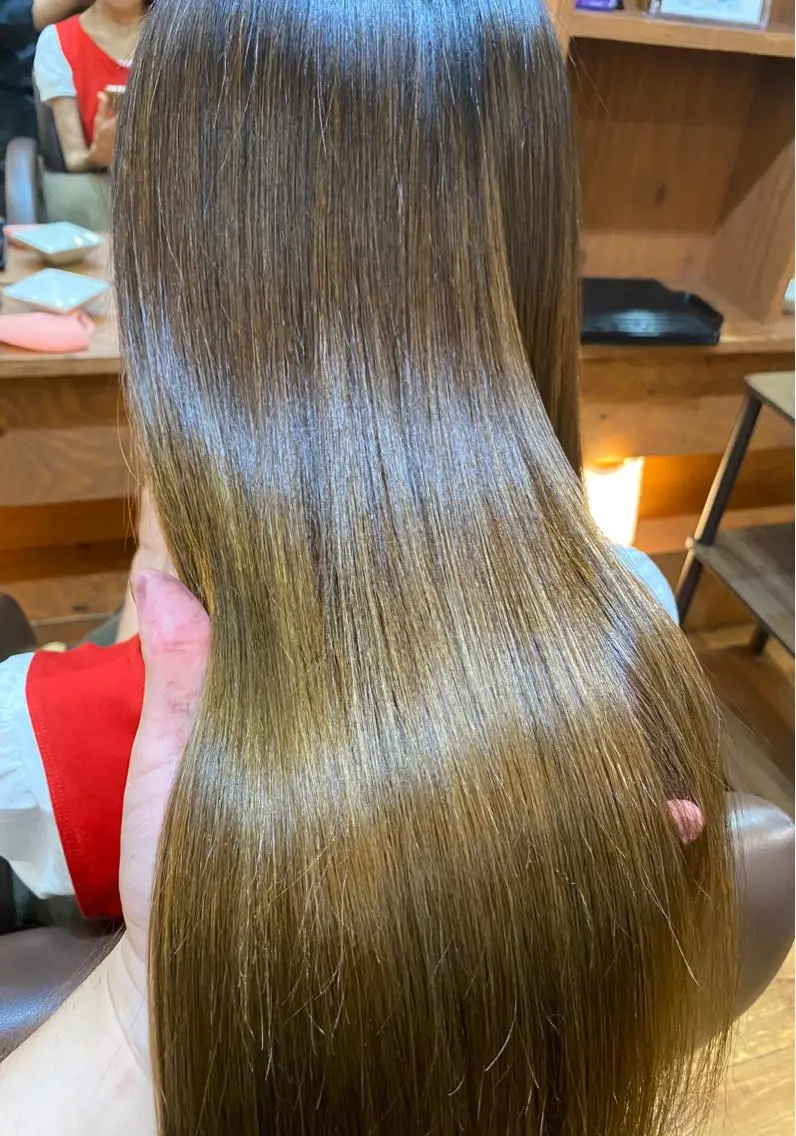 ロング パーマ 縮毛矯正 菅村 勇亮のヘアスタイル