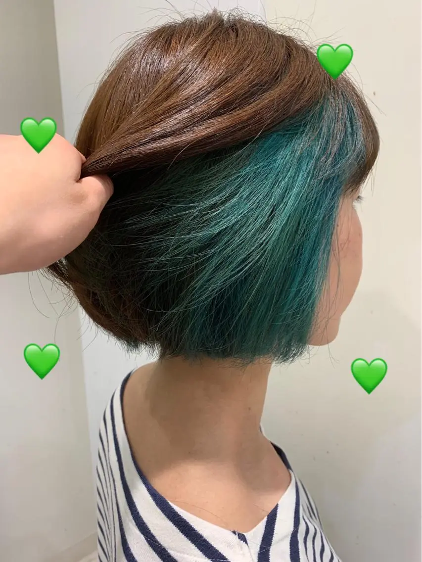 ミディアム カラー ネイビーカラー 新宿駅近♡個室 ♡関口三都季🌜のヘアスタイル