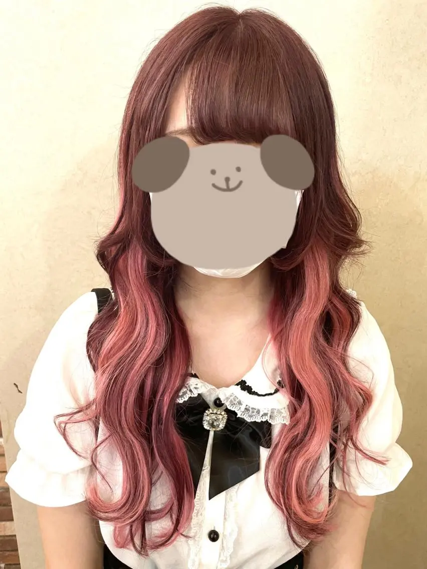 ミディアム カラー パーマ ヘアアレンジ メンズ シールエクステ メンズハイライト メンズハイトーン メンズ韓国風 学生（メンズ向け） 🦋高瀬寛菜🦋 韓国/ブリーチのヘアスタイル