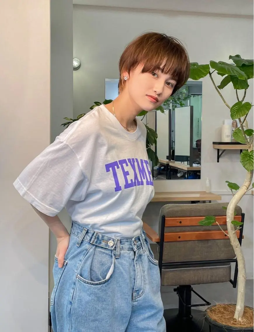 ショート カラー ショートヘア メンズカット メンズパーマのヘアスタイル
