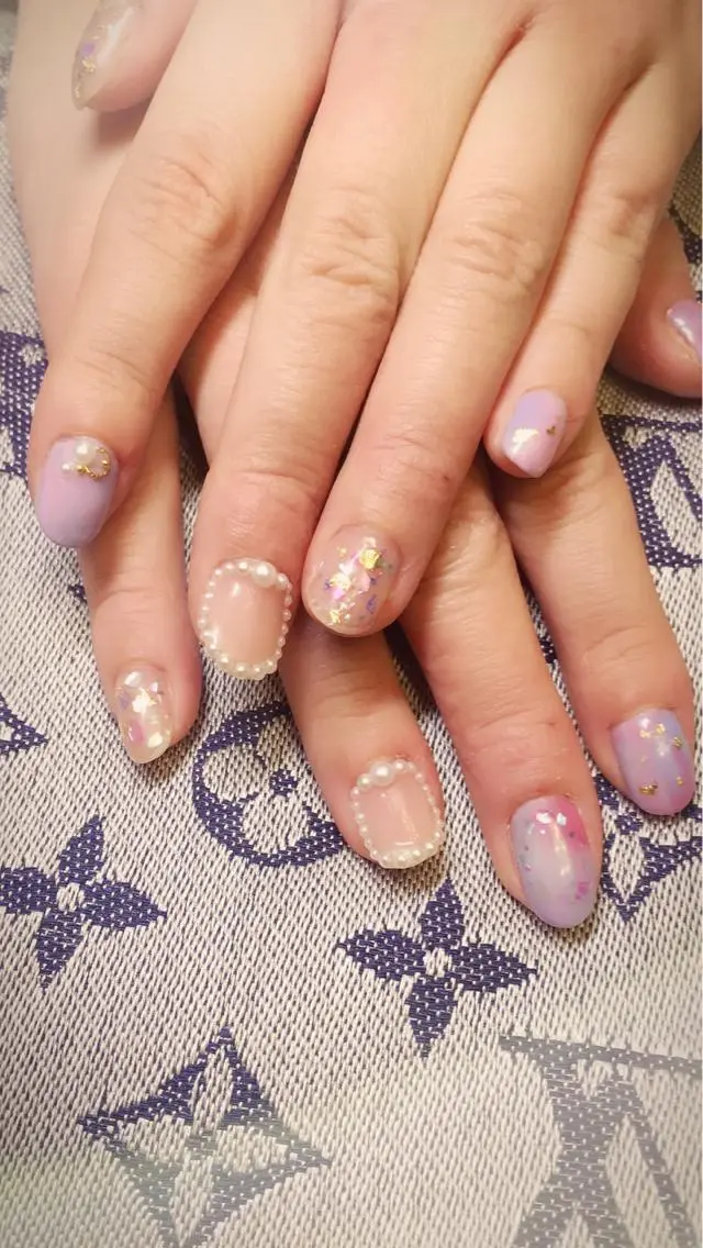 ショート ネイル 成人式 Petite Cannelleのネイルデザイン