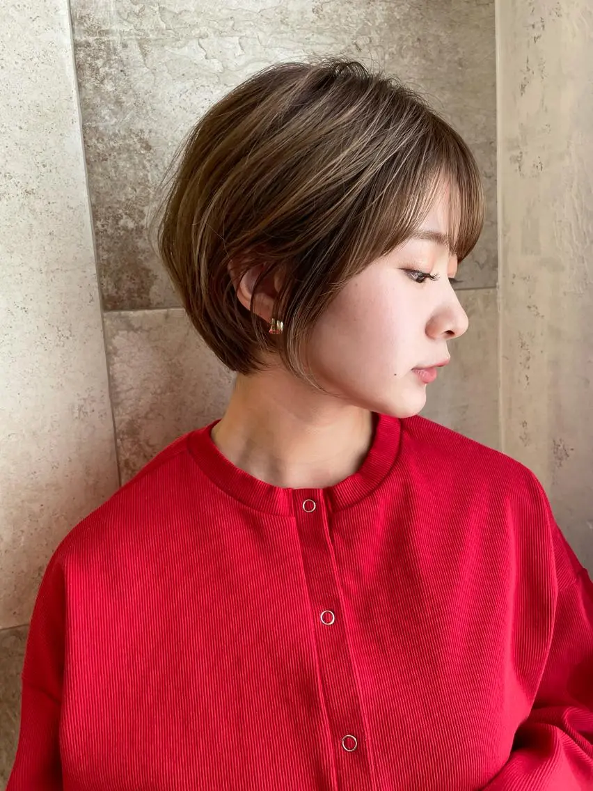 ショート カラー 似合わせカット ショートヘア ヘアカラー トリートメント 韓国ヘア/髪質改善 /Harunaのヘアスタイル