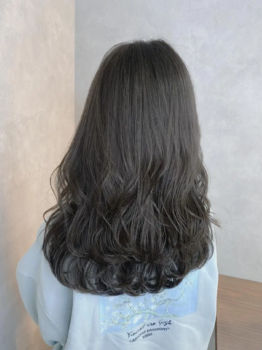 セミロング カラー カット ヘアカラー トリートメント RIENS♡xrea 山本優舞のヘアスタイル