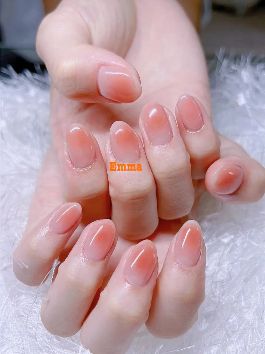 ネイル オレンジ ハンドネイル ISA_ BELLAのネイルデザイン