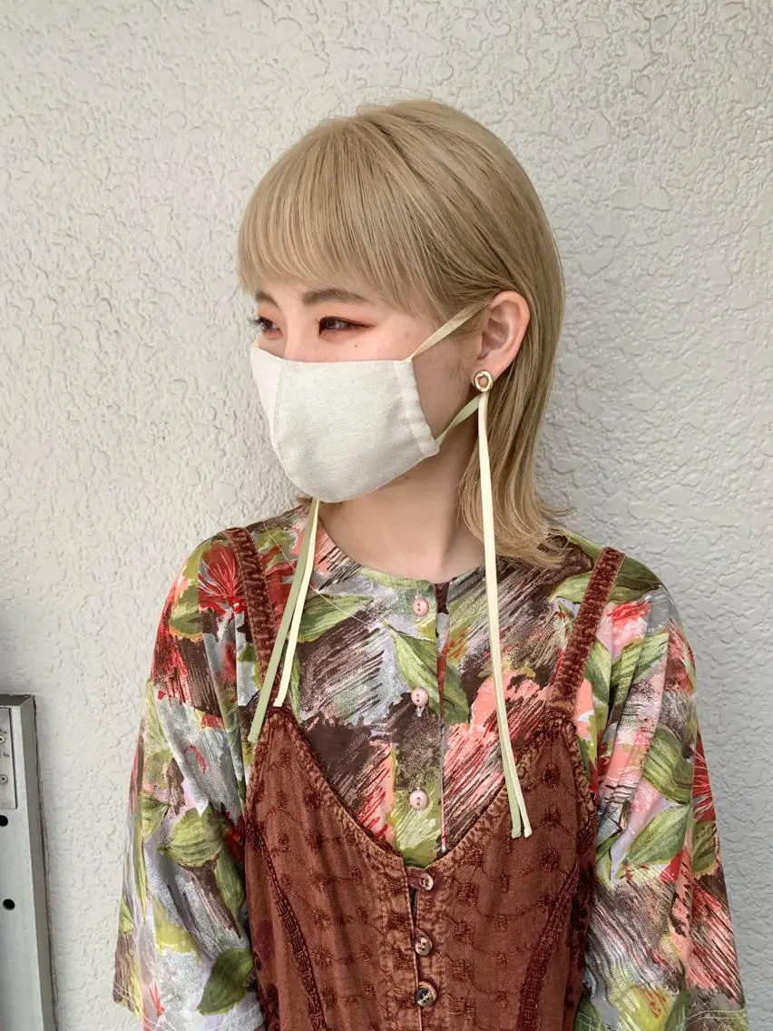 ミディアム ウルフカット コスメパーマ 佐藤　諒のヘアスタイル