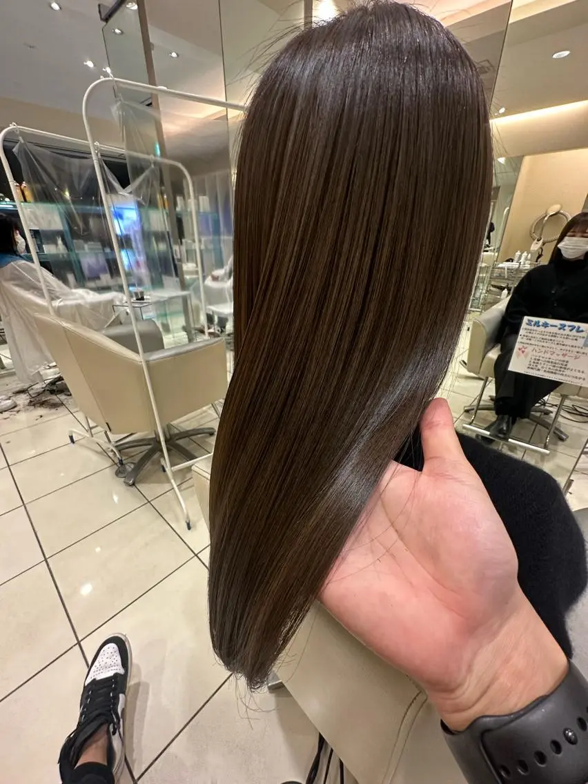 ロング カラー パーマ 髪質改善 トリートメント MODE K´s eau髪質改善特化のヘアスタイル