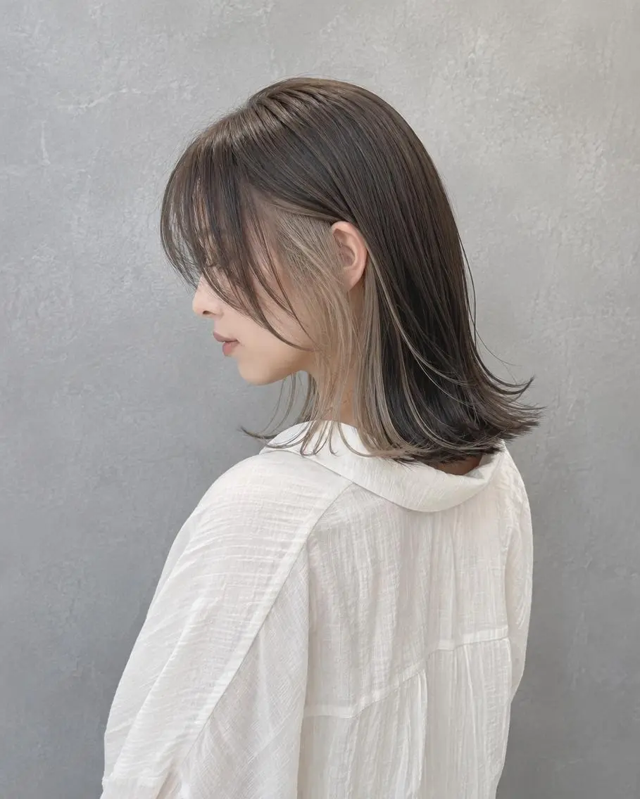 ミディアム 川畑 理花のヘアスタイル
