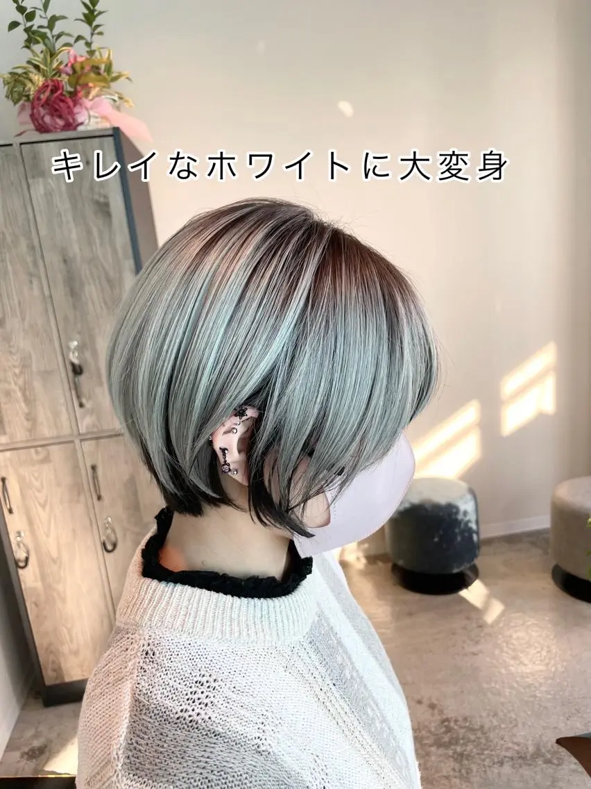ショート カラー カット ヘアカラー トリートメント ✨髪質改善/ハイトー ン/艶髪高山のヘアスタイル