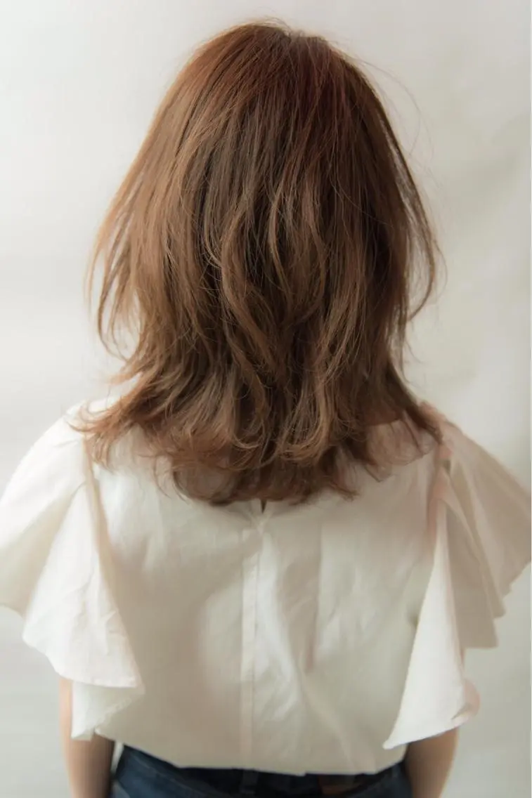 セミロング カラー ベージュカラー ⭐️モデル大募集⭐️ 森下ゆうき⭐️のヘアスタイル