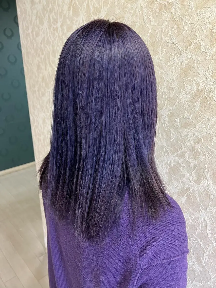 ミディアム カラー ブリーチ ラベンダーカラー カット ヘアカラー トリートメント ブリーチ/髪質改善/ レイヤー/YUTO‎のヘアスタイル
