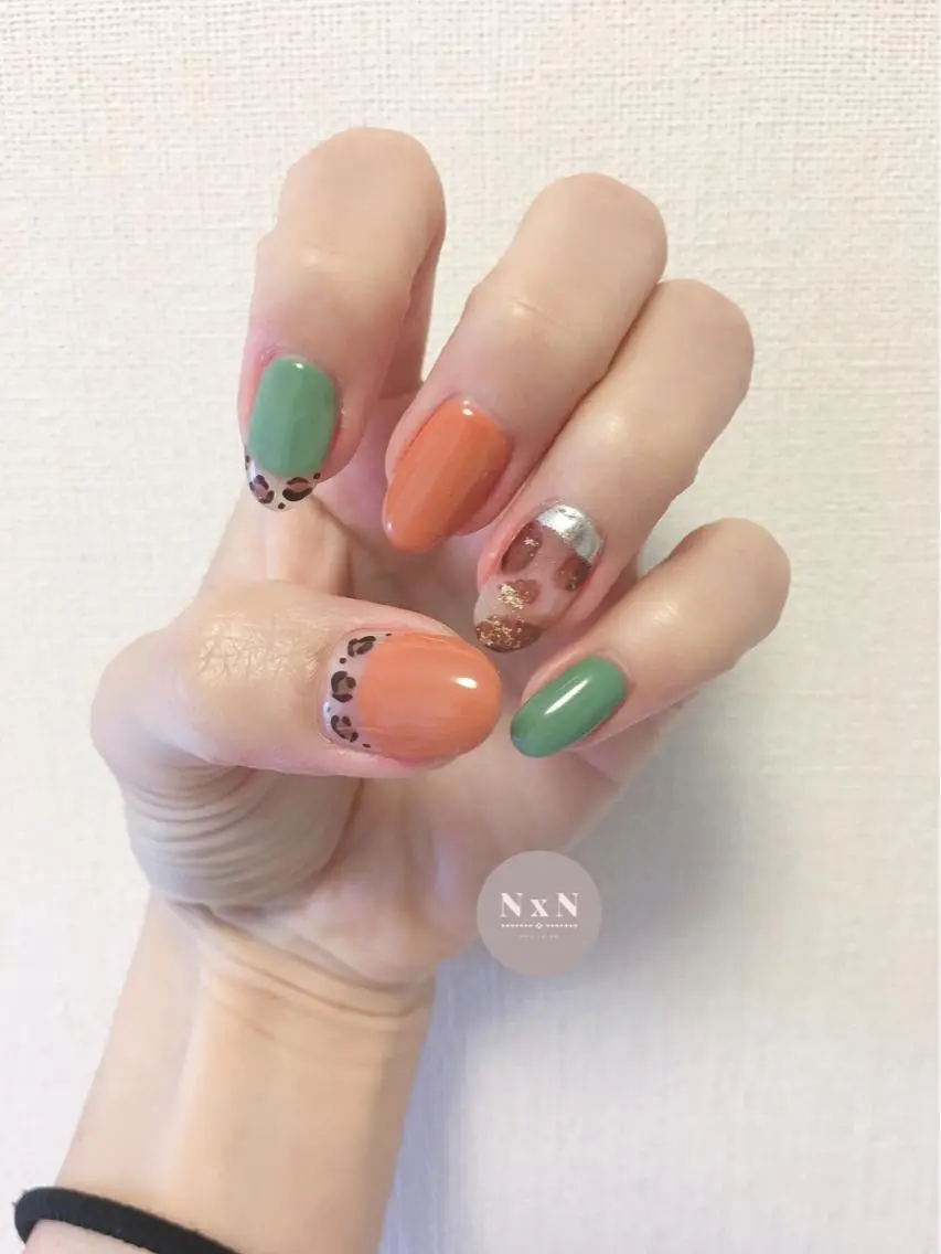ネイル アニマル柄 ジェルネイル ぷっくりネイル nail salon N×Nのネイルデザイン