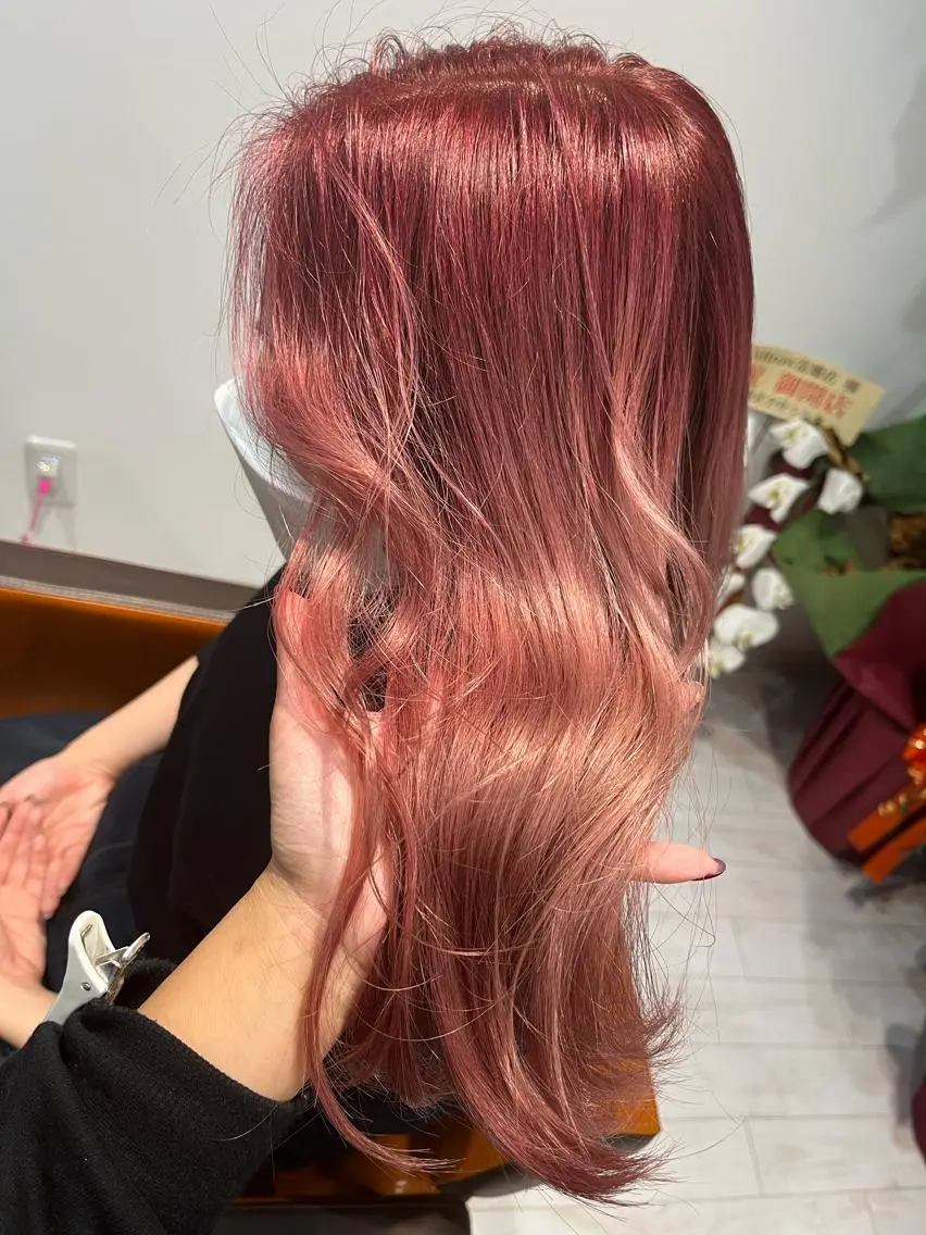 ロング カラー ピンクカラー 髪質改善 ✨️💎山口 真依💎✨️のヘアスタイル