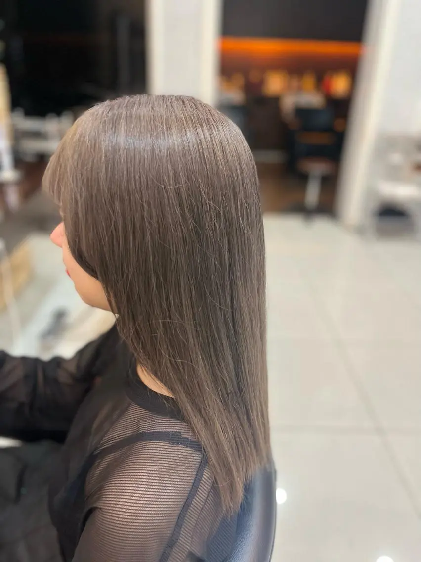 ロング カラー 盛れる顔周り✨韓国式 レイヤーkanatoのヘアスタイル