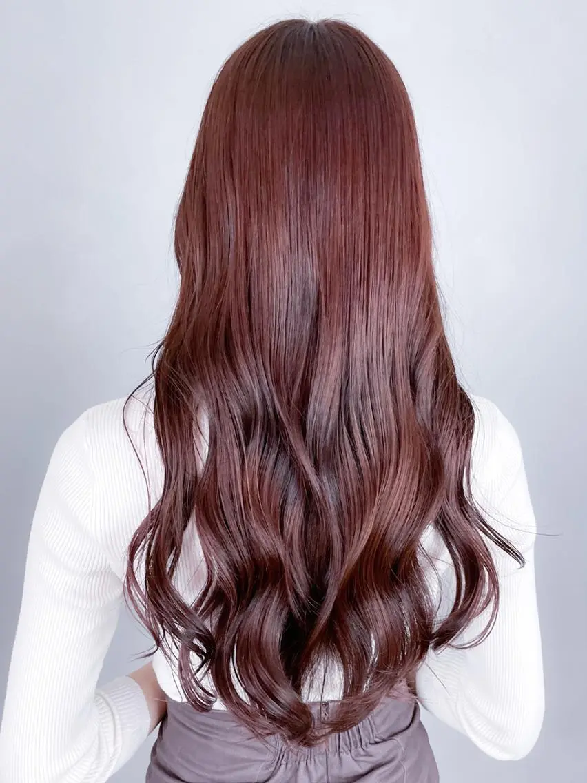 セミロング カラー ベージュカラー ピンクカラー ピンクベージュ カット ヘアカラー トリートメント ITbyALBUM 中野店のヘアスタイル