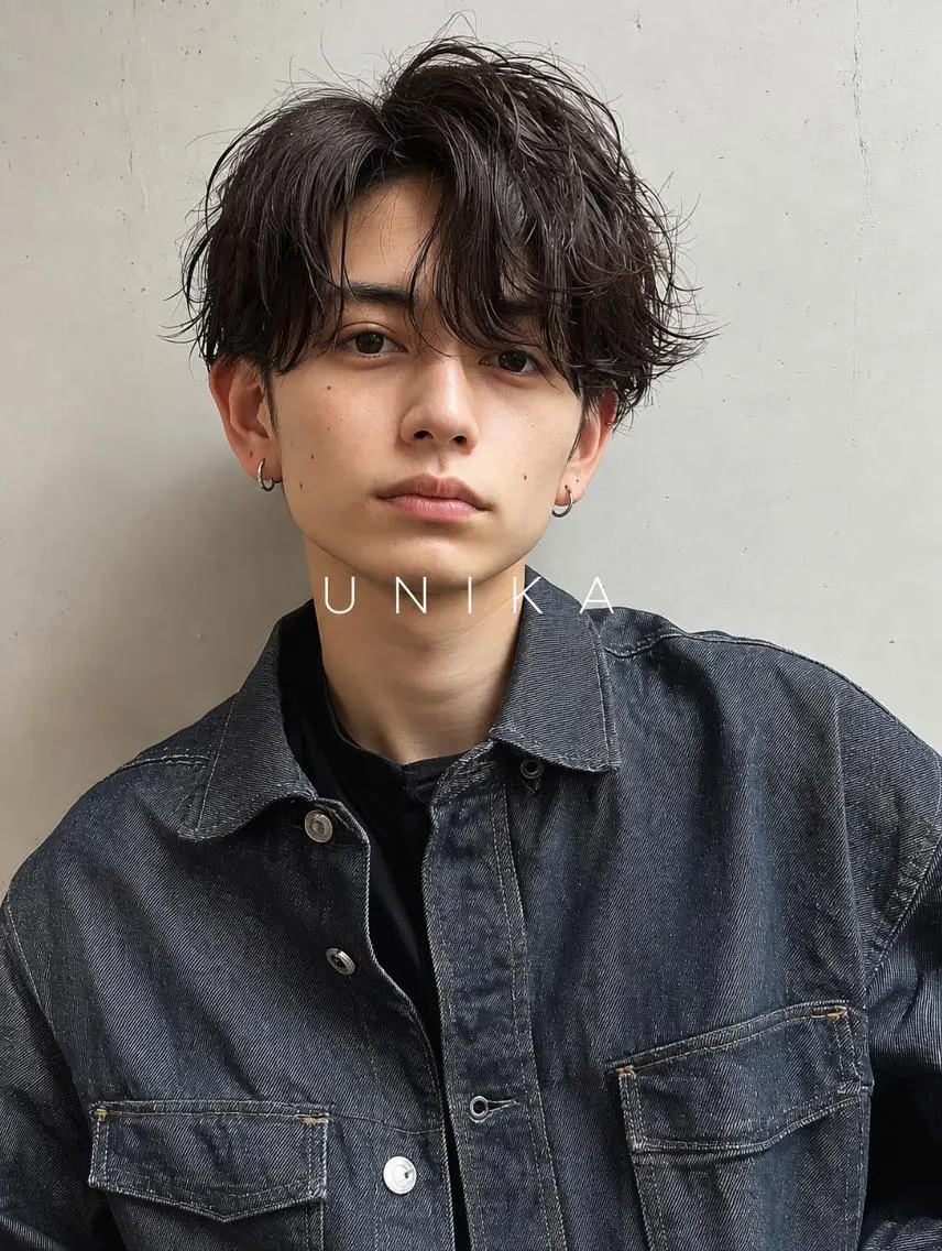 メンズ カット パーマ 安本 弥生のヘアスタイル