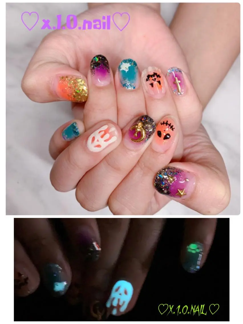 ネイル アニマル柄 アートネイル ニュアンスネイル ネイルチップ ハンドネイル x.1.0.nail ♡Cのネイルデザイン