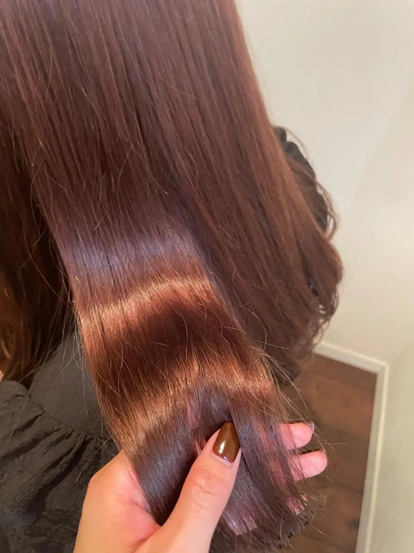 ロング カラー ヘアアレンジ ヘアカラー トリートメント 抜け感ボブ×パーマ |kazaneのヘアスタイル