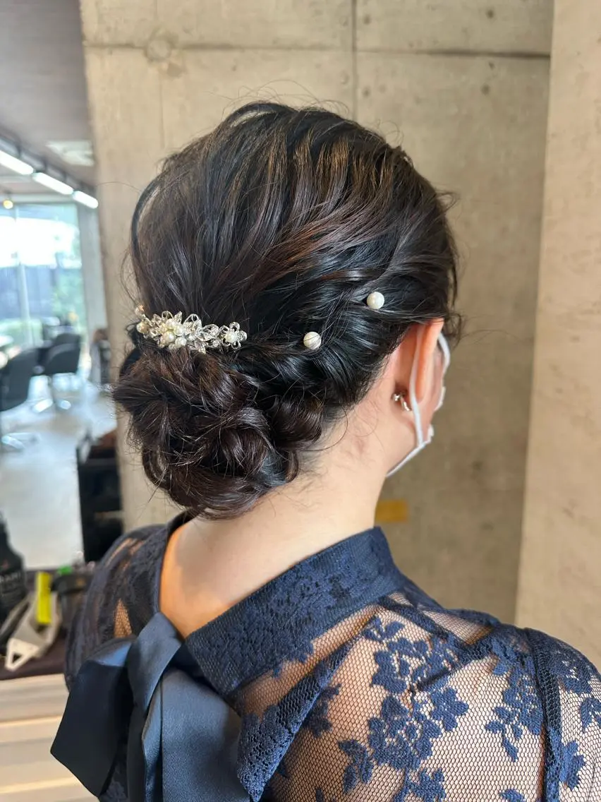 セミロング ヘアアレンジ 🎀ヘアセット/艶髪 /はやしほのか🎀のヘアスタイル
