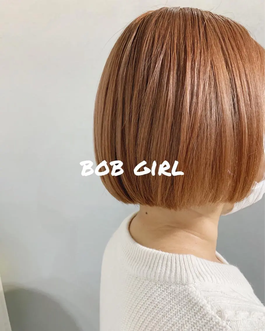 カラー ボブパーマコテ巻き風 パーマNo1深江秀平のヘアスタイル