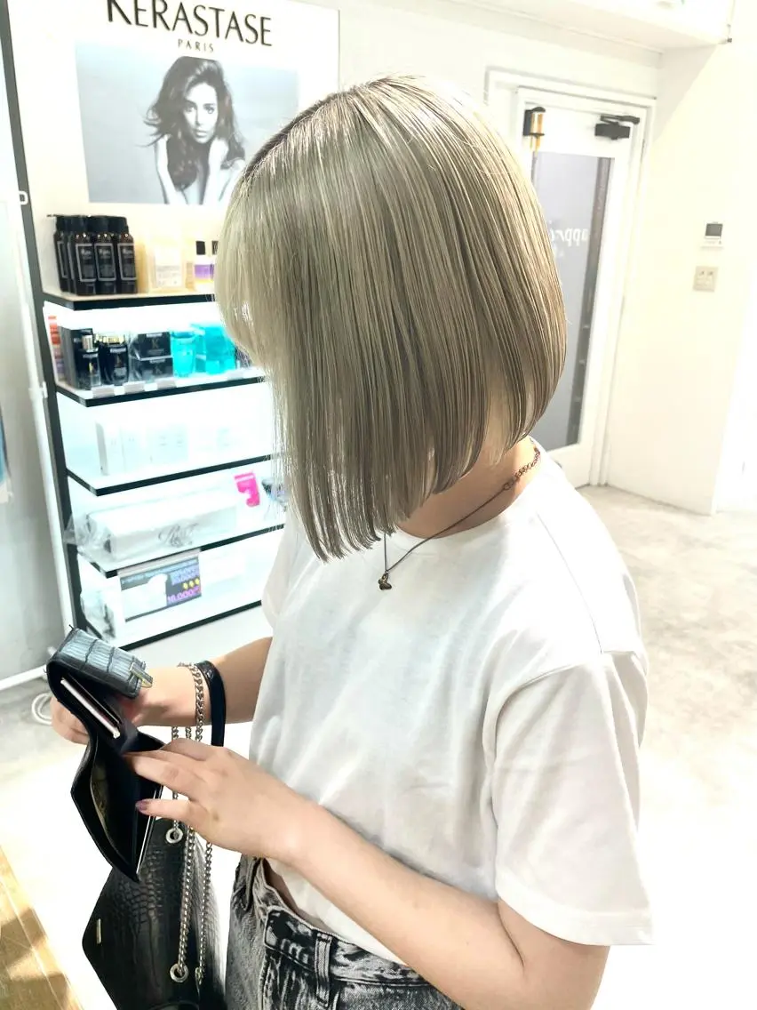 ショート カラー カット トリートメント 田中大星 /ボブ 縮毛矯正のヘアスタイル