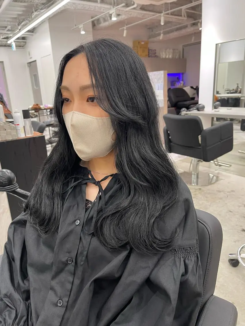 ロング カラー カット ヘアカラー トリートメント 店長 MANAMI 艶カラー／骨格ボブのヘアスタイル