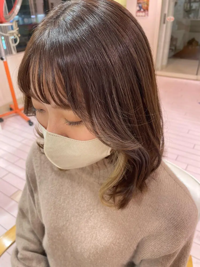 ミディアム 韓国風ヘア 村上 祐香のヘアスタイル