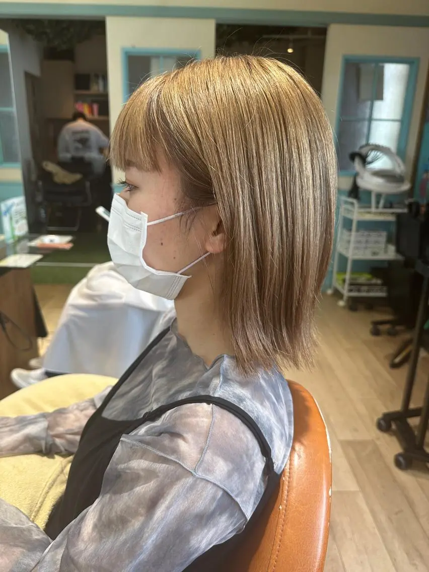 ミディアム カット ヘアカラー 美髪改善・レイヤー tadasuke⭐️のヘアスタイル