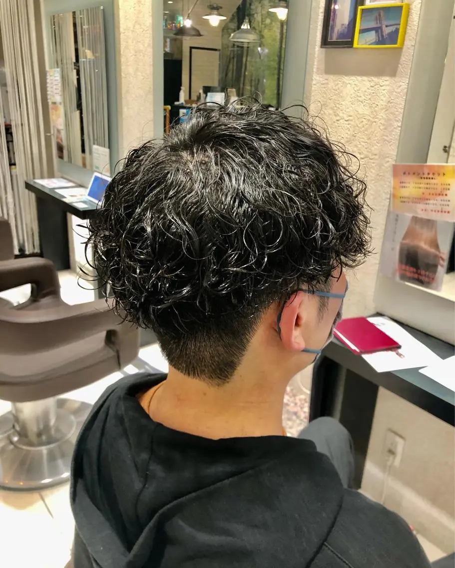 ショート パーマ メンズ カット パーマ 木野 翔斗のヘアスタイル