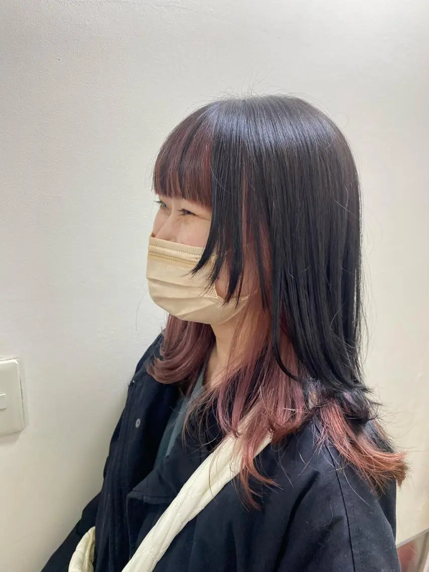 セミロング カット ヘアカラー トリートメント 新宿/顔周りカット +レイヤー=しずく♩のヘアスタイル