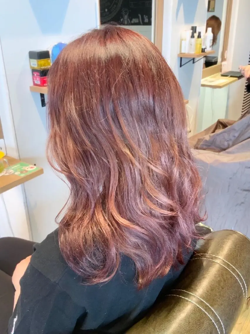 カラー ベージュカラー ピンクカラー ピンクベージュ ヘアカラー トリートメント 堀 望美のヘアスタイル