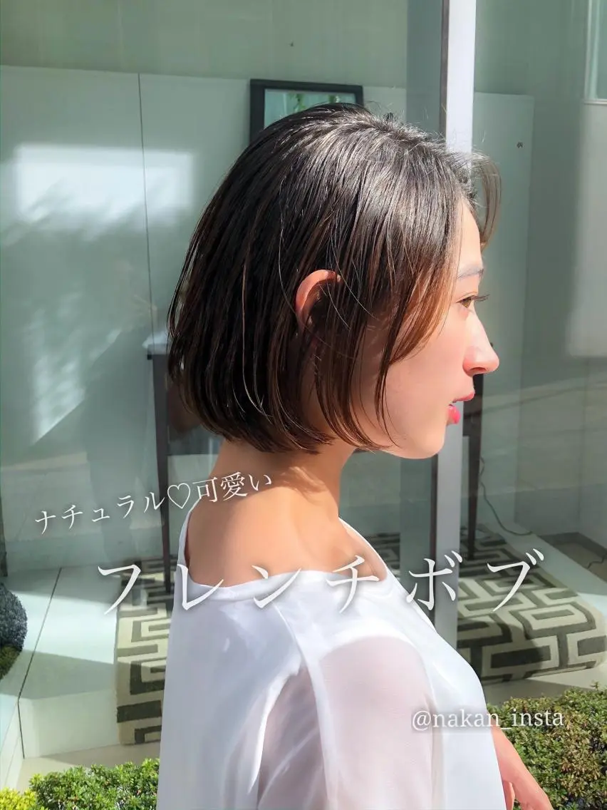 ショート カラー 顔周りレイヤー/ボブ 銀座✨中野まさひろのヘアスタイル