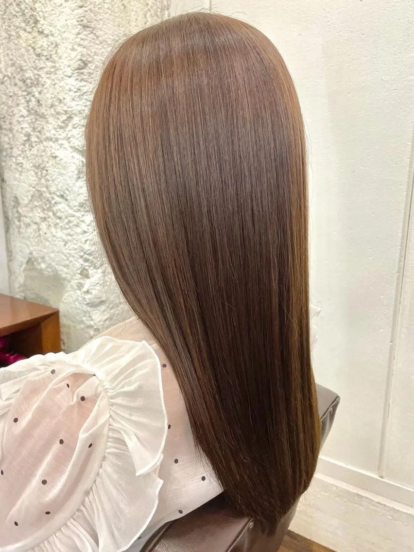 ロング カット 縮毛矯正 トリートメント ツヤ美髪💐 髪質改善/高山愛来のヘアスタイル