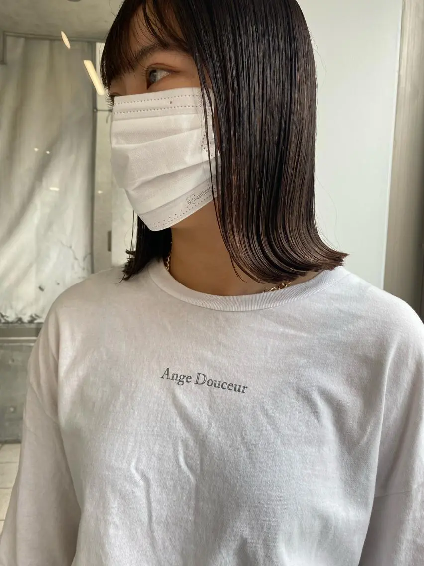 ショート カラー カット ヘアカラー トリートメント センターパート/ レイヤー/ayuのヘアスタイル