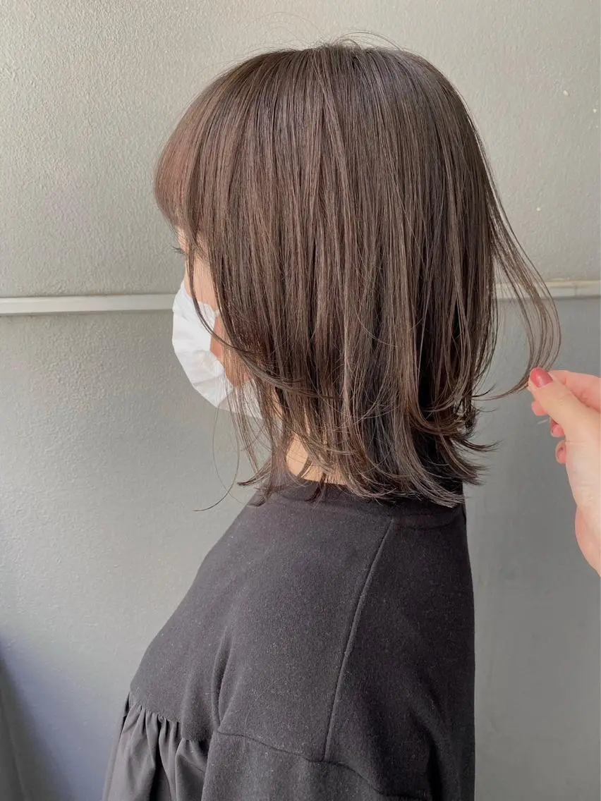 セミロング カラー ヘアアレンジ 中村 彩乃のヘアスタイル