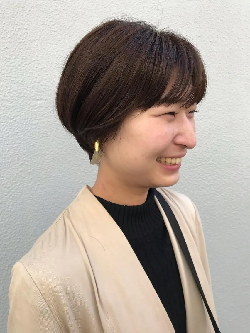 ショート くせ毛 ショートヘア カット ヘアカラー トリートメント ayane⭐️ボブ・ ショート・パーマのヘアスタイル