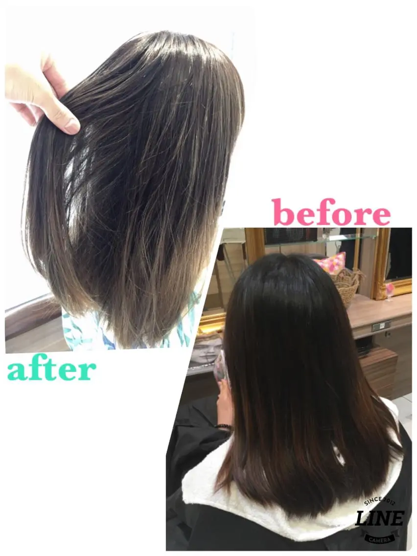 ミディアム カラー ブルーカラー ブルージュ 店長 小池アキトのヘアスタイル