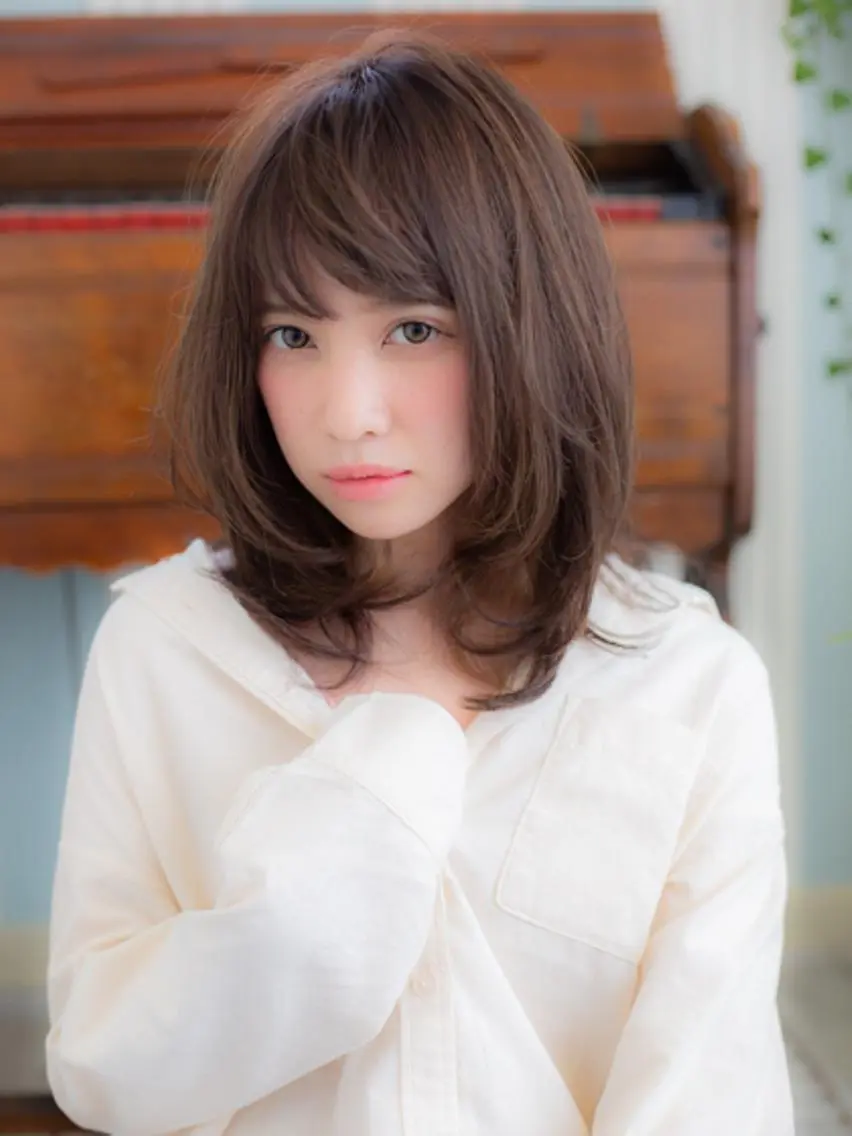 セミロング くせ毛 トリートメント カット トリートメント 福島 浩司のヘアスタイル