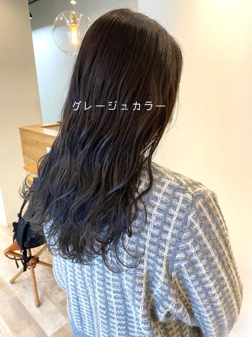 ロング カット ヘアカラー トリートメント CASANE 大橋康智のヘアスタイル